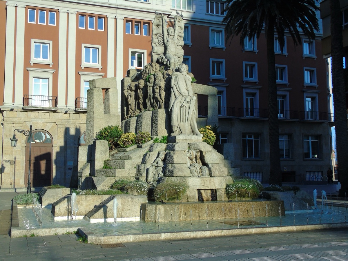 The monument to Curros Enríquez in A Coruña