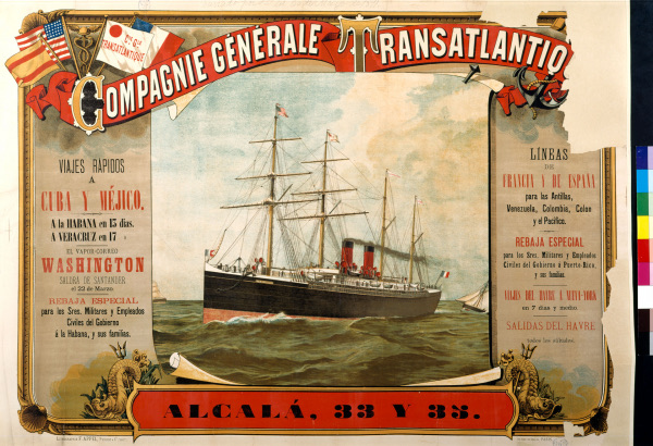 Printed advertisement for a steamship service to Cuba and Mexico